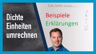 Dichte Einheiten umrechnen mit Beispielen [upl. by Faxon]