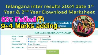 Goodnewsts inter results released date83 failed93 marks adding tsbie [upl. by Sidoma]