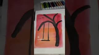 Black tree painting fypシ゚viral calligraphy drawing art painting [upl. by Otipaga]