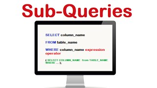 SQL Subqueries  Subqueries in SQL with examples [upl. by Meesaw]