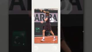 Andrey Rublev Smashes Racquet in Frustration at French Open 😲 [upl. by Solrak]