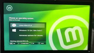 Custom theme GRUB boot menu Linux Mint  Windows 10 [upl. by Schulz]