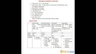 calculation of pediatric insulin dose [upl. by Bergren]