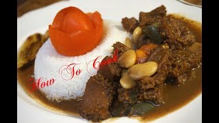 HOW TO MAKE  THE BEST JAMAICAN AUTHENTIC BROWN STEWED COW TRIPE AND BEAN RECIPE 2017 [upl. by Vic515]