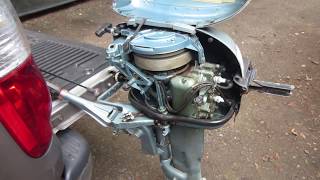 yard sale 1956 evinrude 10 hp sportwin [upl. by Retsel643]