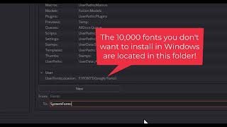 Use Fonts in DaVinci Resolve without installing them in Windows [upl. by Hartmann]