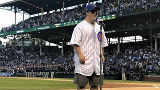 Fan with Down Syndrome Gets To Belt National Anthem at MLB Game [upl. by Barnabas]