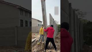 Cement fence column installation process Good tools and machinery can increase work efficiency [upl. by Bluefarb]