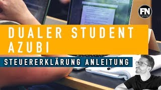 Steuererklärung Dualer Student oder Azubi  Steuererkläung selber machen Azubi oder Duales Studium [upl. by Craven]