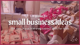 small business ideas FOR TEENAGERS in 2024 ☆ 30 easy realistic side hustle ideas [upl. by Ansev674]