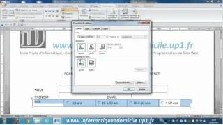 Word  Faire un Formulaire [upl. by Niveb261]