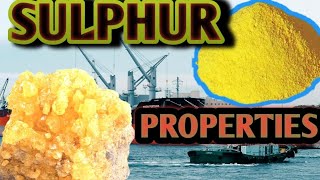 CARRYING SULPHUR ON SHIPS  BULK CARRIER [upl. by Hcurab]