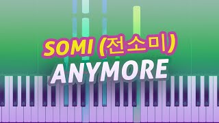 JEON SOMI 전소미  Anymore  Piano Instrumental TUTORIAL by Piano Fun Play [upl. by Kinelski]