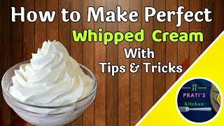 Stabilized Whipped Cream without gelatin  special for Beginners How To whip perfect Whipped Cream [upl. by Aala]