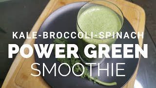 Kale Broccoli Spinach Power Green Smoothie [upl. by Godspeed]