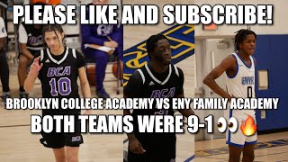 ENY Family Academy Basketball Vs Brooklyn College Academy Both teams had a 91 record [upl. by Campney]