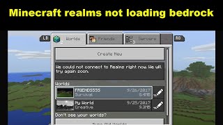 How to fix Minecraft realms not loading bedrock  Minecraft realms not working bedrock [upl. by Amiel967]