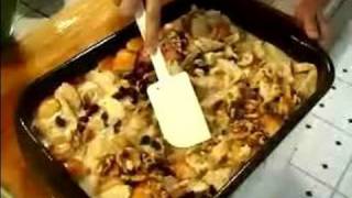 How to Make Bread Pudding  Adding Raisins amp Nuts To Bread Pudding [upl. by Ferna560]