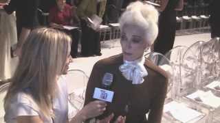 Carmen DellOrefice at Ralph Rucci interviewed by Eila Mell NYFW [upl. by Dietz450]