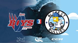 Les Boys V Blake St Bullies  Div 3  25th June  IceHQ Beer League ice hockey [upl. by Iorio]