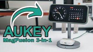 AUKEY MagFusion 3in1 Fast Wireless Charging Station Review [upl. by Berkow]