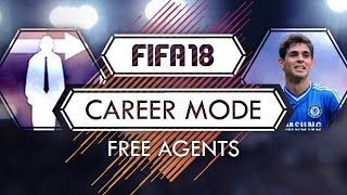 FIFA 18 Career Mode  All amp Best Free Agents to Buy  Tutorial [upl. by Kciregor]