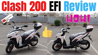 Vitacci Clash 200 EFI Scooter Review In White [upl. by Meirrak]