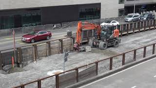 Rückbau Baustellenwände Zulauftunnel Haltestelle Staatsgalerie  4112019  S21 stuttgart21 [upl. by Hamfurd]