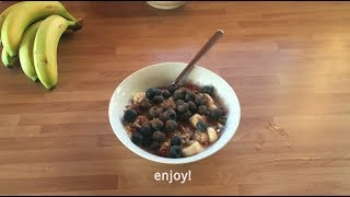 OatmealPorridge amp Banana Breakfast easy nocook method VeganDairyfree recipe [upl. by Leilah836]