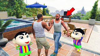 Franklin Met Shinchan Pinchan And Franklin in GTA 5 Indian Bikes Driving 3D [upl. by Casey525]