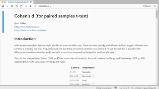 Python  Cohens d for Paired Data [upl. by Akihsan]