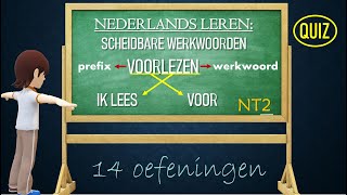 Zinnen met scheidbare werkwoorden oefenen separable verbs Nederlands leren NT2 A2B1 [upl. by Nyladnarb53]