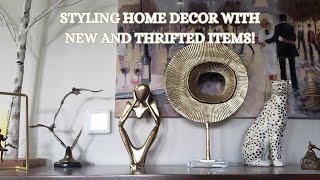 New and Thrifted Home Decor Styling and Haul CraftyMomWith3SetsOfTwins [upl. by Acinemod513]