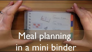 Using a ring binder for meal planning  Maruman Session Mini Binder [upl. by Ytrebil]