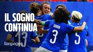 Italia femminile nella storia le azzurre battono la Cina e volano ai quarti del Mondiale [upl. by Enelie]