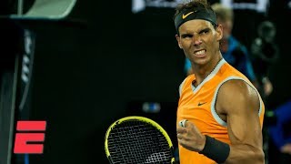 Rafael Nadal beats Frances Tiafoe in straight sets  2019 Australian Open Highlights [upl. by Boggs]