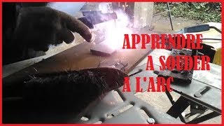 Comment souder à larc avec une électrode enrobée  Souder à plat à larc électrique Arc welding [upl. by Emiatej]