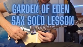 Garden of Eden Sax Solo Lesson on Guitar  John Cafferty amp The Beaver Brown Eddie amp The Cruisers [upl. by Innavoeg]