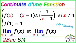 Fonction Partie Entière  Limites et Continuité  2 Bac SM  Exercice 15 [upl. by Yderf]