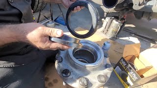 HOW TO INSTALL CONMET PRESET PLUS WHEEL OIL SEAL STEP BY STEP FREIGHLINER CASCADIA KENWORTH VOLVO [upl. by Grindlay]