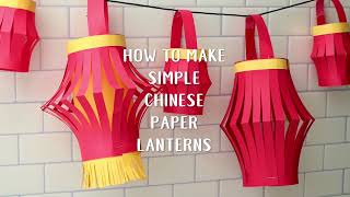 How to Make Simple Chinese Paper Lanterns DIY Craft  Welcome to Nanas [upl. by Lesoj994]