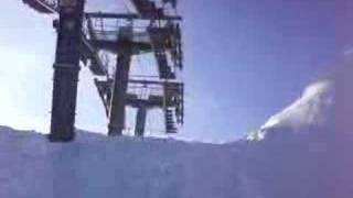 The very scary SCARE chair  Val dIsere Lessieres Express ski lift [upl. by Assyli]