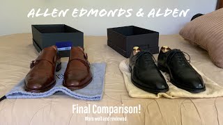 Allen Edmonds amp Alden A WornIn Comparison [upl. by Ellenuahs]