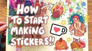 how I design and make stickers from home ✿ no cricut step by step for beginners [upl. by Yesnel]