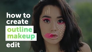 How to create Outline Makeup  PicsArt Tutorial [upl. by Asennav]