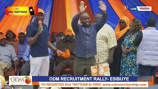 Raila receives defectors from ANC in Vihiga declares ODM the largest political party in Africa [upl. by Airtemad]