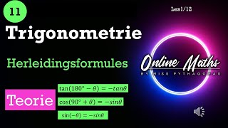 Graad 11 Trigonometrie Identiteite L1 VERDUIDELIKING Herleidingsformules kofunksies negatiewe hoek [upl. by Harvard]