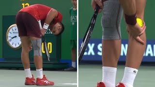 Novak Djokovic addresses fresh injury scare after grabbing leg in pain at Shanghai Masters [upl. by Eadrahs]