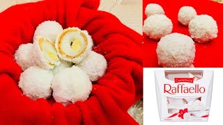 Raffaello candy recipe  Homemade Raffaelloറാഫെല്ലോ റെസിപ്പിmeharins bake [upl. by Tdnarb]