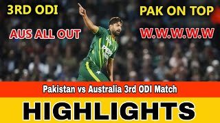 Pakistan Vs Australia 3rd ODI Match Highlights 2024  Pak vs Aus 3rd Odi Highlights  pak vs aus Hig [upl. by Esirahs]